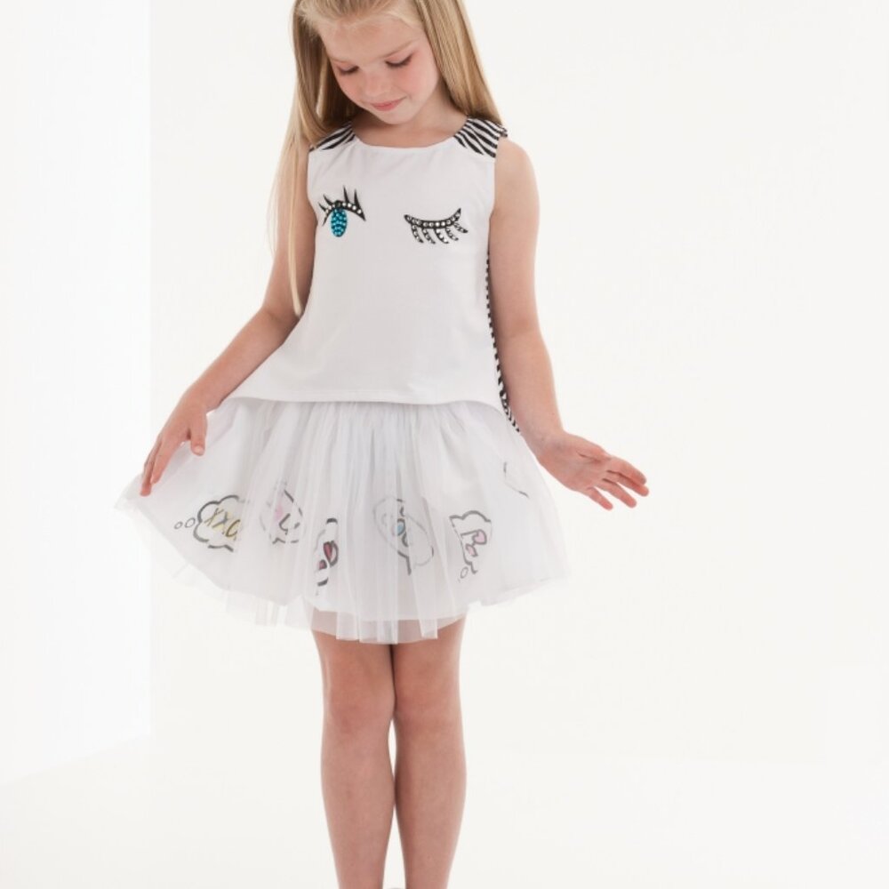 Kate Mack Girls' Tulle Skirt and Top Oodles of Doodles.